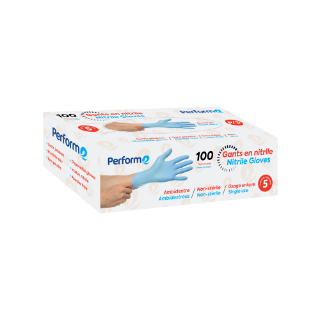 Image sur Gants de nitrile jetables bleu 5 mil - Petit